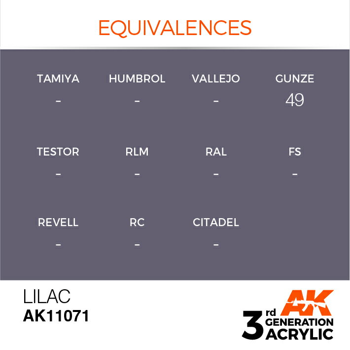 AKインタラクティブ アクリル塗料 AKアクリル3G ライラック AK11071