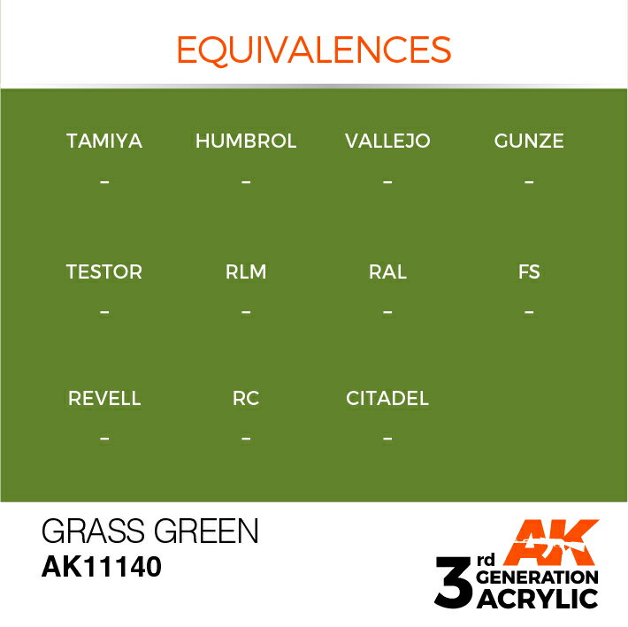 AKインタラクティブ アクリル塗料 AKアクリル3G グラスグリーン AK11140
