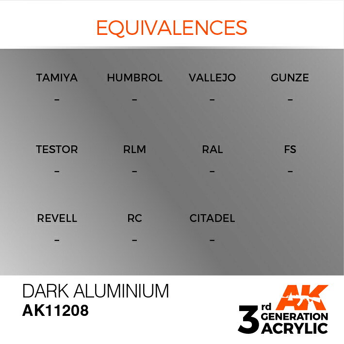 ホビー&雑貨のお店 スターゲートのAKインタラクティブ アクリル塗料 AKアクリル3G ダークアルミニウム AK11208｜アングル3