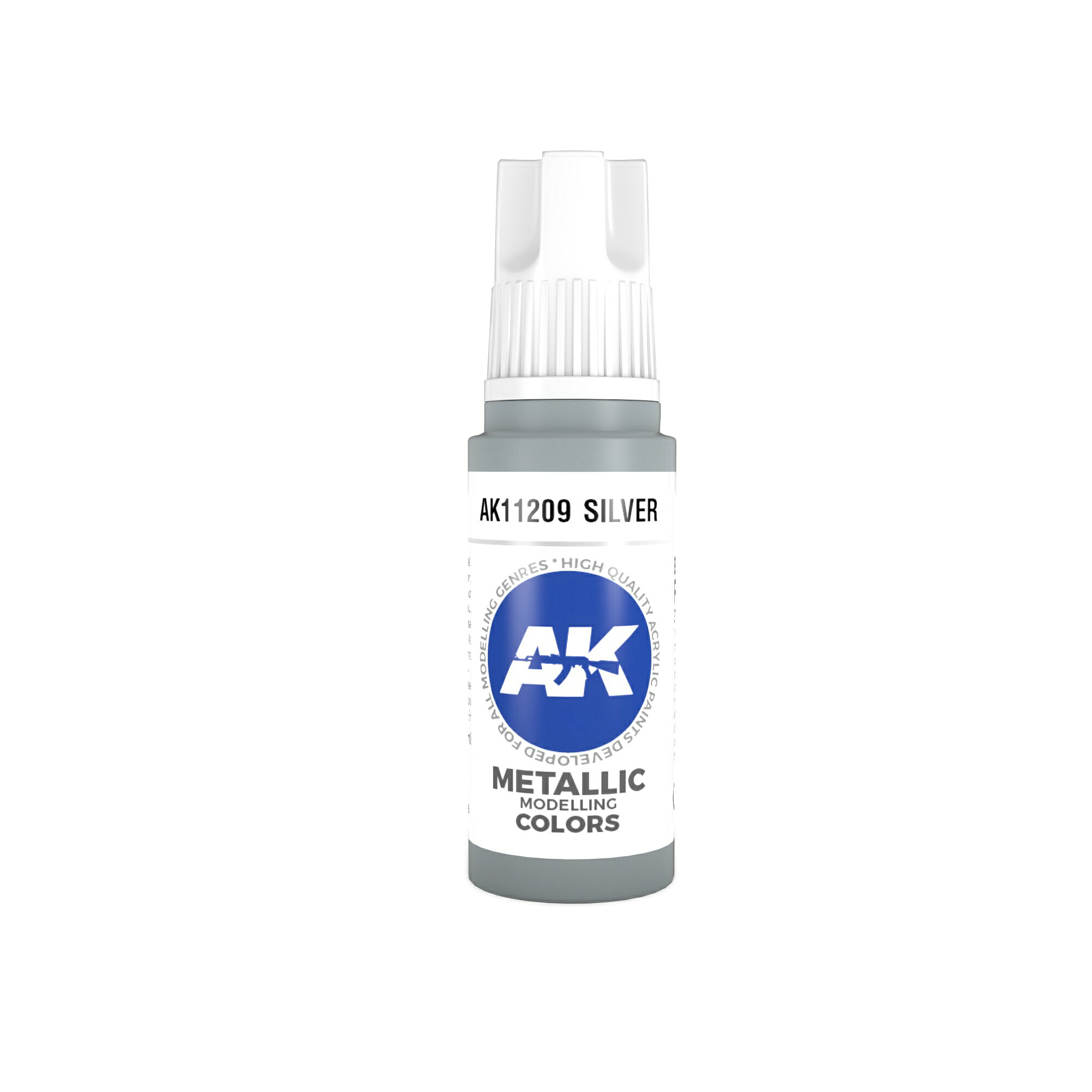 AKインタラクティブ アクリル塗料 AKアクリル3G シルバー AK11209