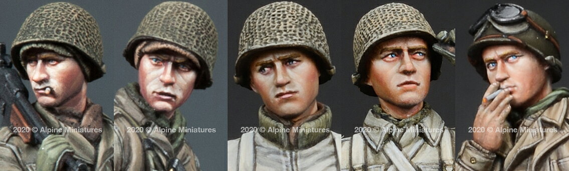 アルパインミニチュア 1/35 WWII 米 歩兵ヘッドセット No.3 レジン製フィギュアアクセサリー H026