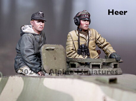 アルパインミニチュア 1/35 WWII ドイツ 冬期の戦車指揮官 戦車兵セット 2体セット レジン製フィギュア AM35317
