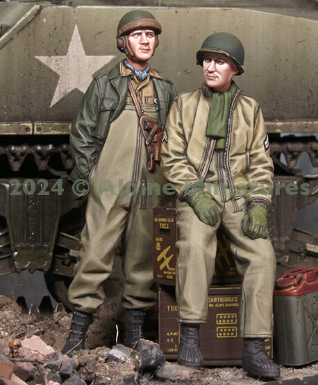 アルパインミニチュア 1/35 WWII アメリカ陸軍 第761戦車大隊戦車兵セット 2体セッ...