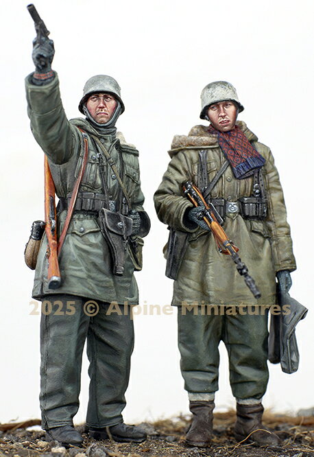 アルパインミニチュア 1/35 WWII ドイツ武装親衛隊 装甲擲弾兵 ハリコフ攻防戦セット 2体セット レジン製フィギュア AM35326