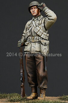 アルパインミニチュア 1/35 WWII アメリカ軍歩兵 M43ジャケット冬装 レジン製フィギュア AM35185