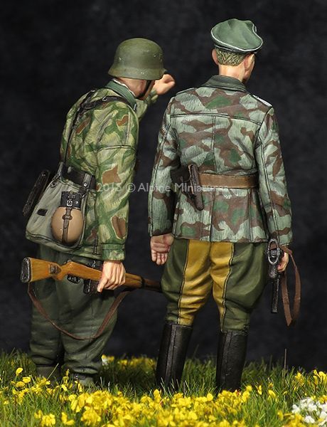 アルパインミニチュア 1/35 WWII ドイツ 擲弾兵 スプリンター迷彩服 2体セット レ...