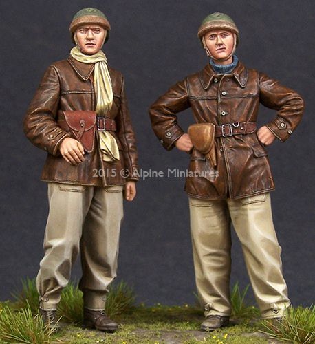アルパインミニチュア 1/35 WWII フランス戦車兵セット 2体セット レジン製フィギュア AM35198