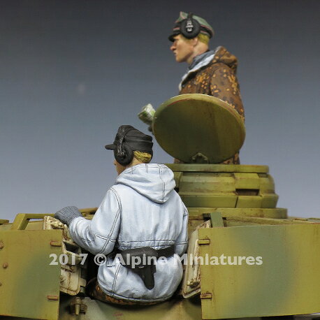 アルパインミニチュア 1/35 WWII ドイツ SS戦車兵セット 防寒服 2体セット レジン...
