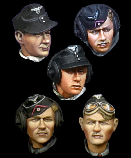 アルパインミニチュア 1/35 WWII ドイツ装甲部隊 ヘッドセット No.2 レジン製フィギュアアクセサリー H022