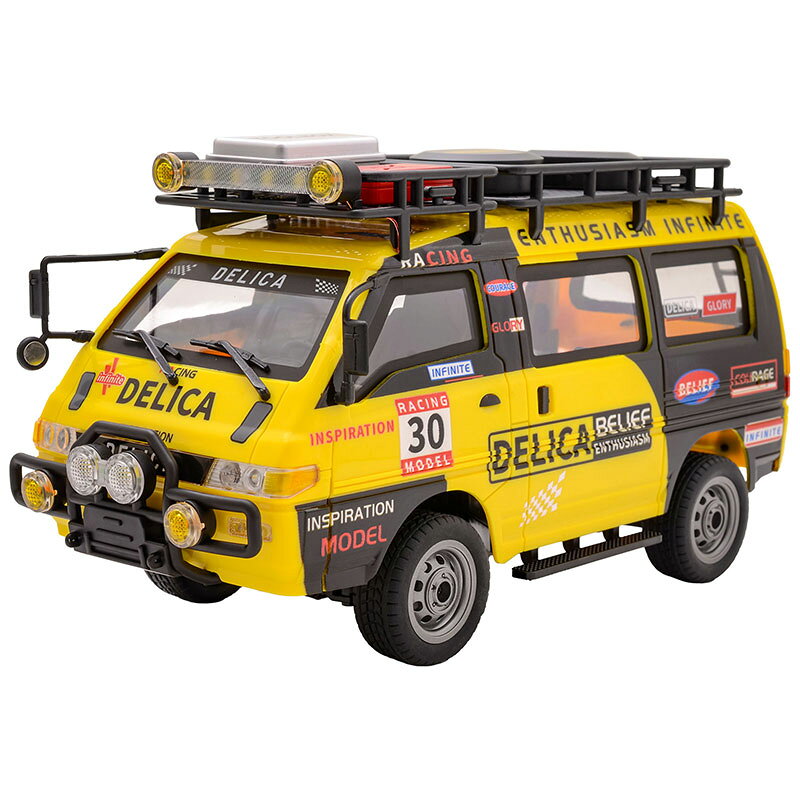 【9月発売予定】ハイテック APECAR 1/24 2WD RCカー 三菱 デリカ イエロー JXC5813B-Y