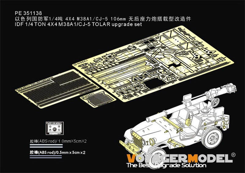 ボイジャーモデル 1/35 現用 イスラエル国防軍 IDF M38A1/CJ-5 TOLAR アップグレードセット AFVクラブ FV35S96/FV35S99対応 PE351138