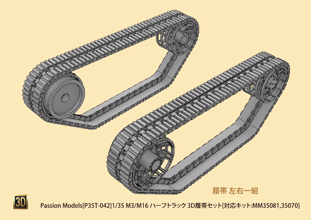 パッションモデルズ 1/35 M3/M16ハーフトラック 3D履帯セット P35T-042