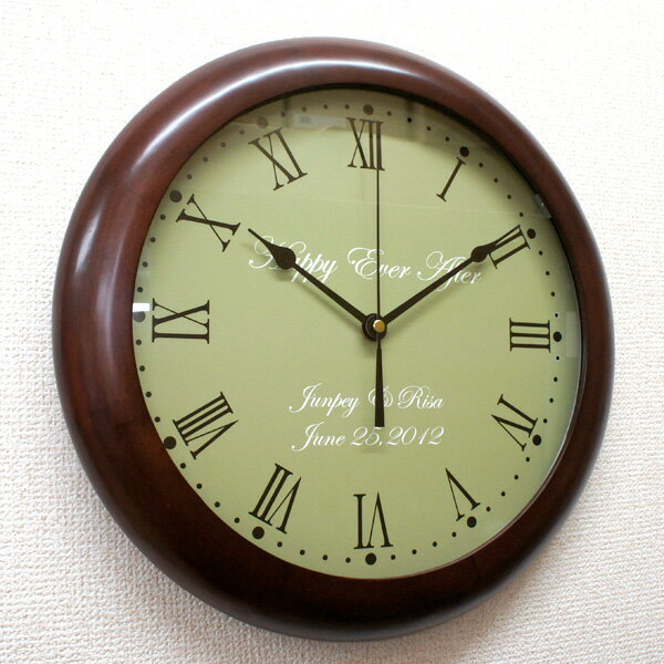 樂天商城 - カラーが選べる木製壁掛け時計「シンプルメッセージ」/ 新築祝い・結婚祝い・開店祝い