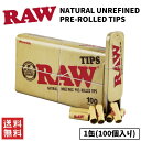 RAW ロウ PRE ROLLED TIPS チップ フィルター 1缶 100個入り 喫煙具 手巻きたばこ ローチ ペーパー
