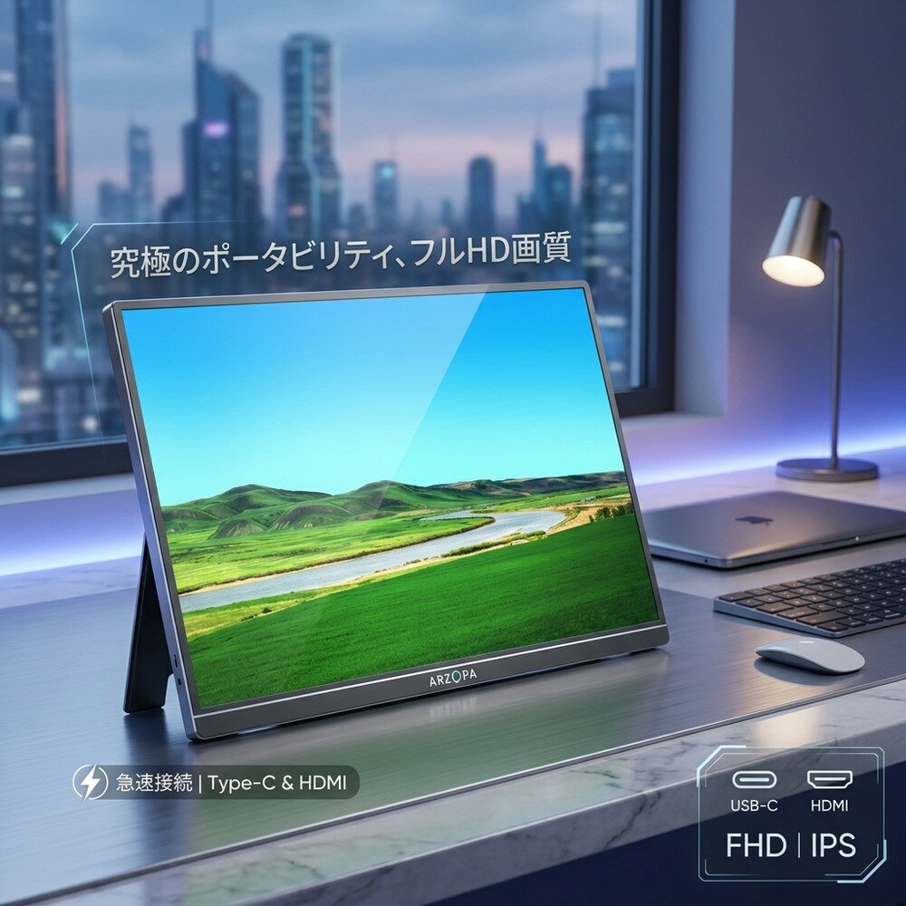【店長おすすめ】モバイルモニター 14インチ 軽量 薄型 ゲーミングモニター ポータブルモニター FHD Type-C HDMI PS4 Switch 高画質 ノングレア 液晶ディスプレイ サブモニター テレワーク 在宅 モバイルディスプレイ 持ち運び モニター