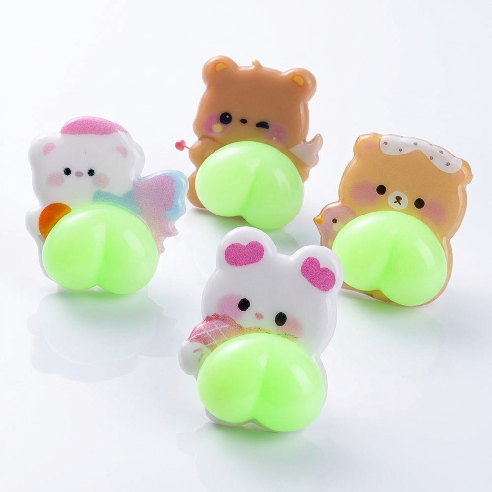 Rakuten - 【暗闇で光る！？ぷにぷに触感】3Dおしりシール 蓄光 ステッカー ぷっくり 立体 動物 癒し ストレス解消 スマホ デコ 韓国雑貨 かわいい ユニーク 男女兼用 ギフト 文具 手帳 ご褒美シール 平成レトロ 推し活 デコレーション