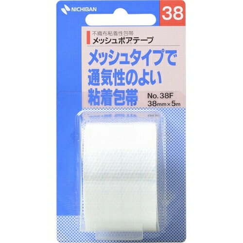 メッシュポアテープ 3.8cm×5m 1巻 ＊ニチバン 救急用品 絆創膏 ばんそうこう バンドエイド 切り傷