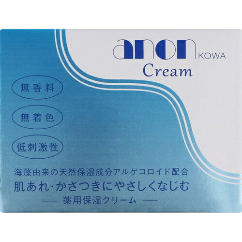 ◆商品説明 ・皮ふによくなじみ、ハリが保てる薬用保湿クリームです。 ・アノンは組成を皮膚に近づけました。これにより、皮膚にスーッとなじんで、不足ぎみの皮脂を補い、皮膚を清浄な状態にととのえます。皮膚との親和性が良いためよくなじみ、皮膚の角質細胞をととのえることでハリを守ります。その上、皮膚表面に保護膜を作り、水分の蒸発を防いでハリを保ちます。 ・ノビがよく、ベトつきません。 ・無香料、無着色、低刺激性。 ・医薬部外品。 ◆使用上の注意 ・傷やはれもの、しっしん等、異常のある部位にはお使いにならないでください。 ・本品がお肌に合わないとき、すなわち次のような場合には、使用を中止してください。そのまま本品の使用を続けますと、症状を悪化させることがありますので、皮膚科専門医トにご相談されることをおすすめします。 1)使用中または使用後、赤味、はれ、かゆみ、刺激等の異常があらわれた場合。 2)使用したお肌に、直射日光があたって上記のような異常があらわれた場合。 ◆成分 ・有効成分(1g中) アルゲコロイド1.0mg、酢酸トコフェロール2.0mg 。表示成分 パラベン、エデト酸塩、酢酸トコフェロール ◆効能効果 ・肌あれ、荒れ性 ・肌を整える ・皮膚をすこやかに保つ ・皮膚にうるおいを与える ・皮膚を保護する ・皮膚の乾燥を防ぐ ・日やけ・雪やけ後のほてり