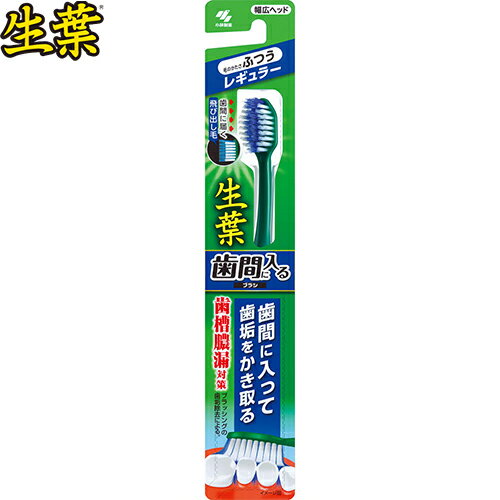 ◆商品説明 届きにくい歯間の歯垢まで落とせる歯ブラシです。レギュラーヘッド ・ふつう。歯槽膿漏対策に。 ※歯ブラシの色は、ランダムでのお届けとなります。色はお選びいたただけません。 ◆品質表示 ・柄の材質：本体部：ポリプロピレン、ラバー部：熱可塑性エラストマー ・毛の材質：飽和ポリエステル樹脂 ・毛のかたさ：ふつう ・耐熱温度：80度