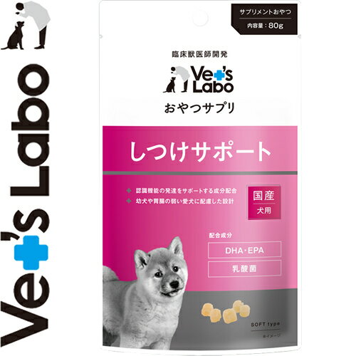 おやつサプリ しつけサポート 犬用 80g ＊ジャパンペットコミュニケーションズ Vet's Labo ペット おやつ トリーツ