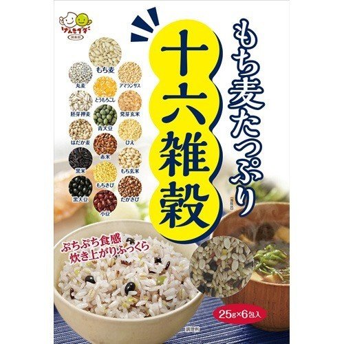 もち麦たっぷり十六雑穀 25g×6包 ＊