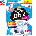 らくハピ 洗たく槽カビーヌ 貼るタイプ 2個 ＊アース製薬 らくハピ 洗たく槽クリーナー 洗濯機 洗浄