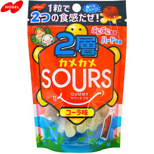 2層カメカメサワーズ コーラ 45g ＊ノーベル製菓 お菓子 ガム グミ ソフトキャンディ