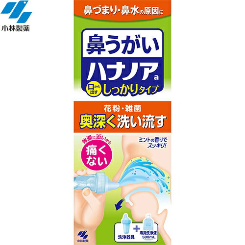 ハナノア しっかりタイプ 鼻うがい ミントの香り 500mL ＊小林製薬 ハナノア 鼻腔ケア いびき 呼吸 鼻づまり