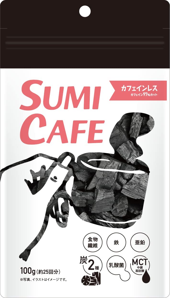 SUMI CAFE(スミ カフェ) カフェインレス100g ＊リブ・ラボラトリーズ MCT　鉄　亜鉛　食物繊維　ダイエット バランス栄養食 低カロリー ヘルシー　乳酸菌