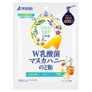 W乳酸菌マヌカハニーのど飴 60g ＊浅田飴 のどあめ のど