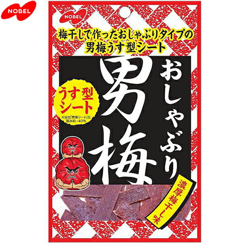 おしゃぶり 男梅シート 10g ＊ノーベル製菓 男梅 お菓子 ドライ果実お菓子