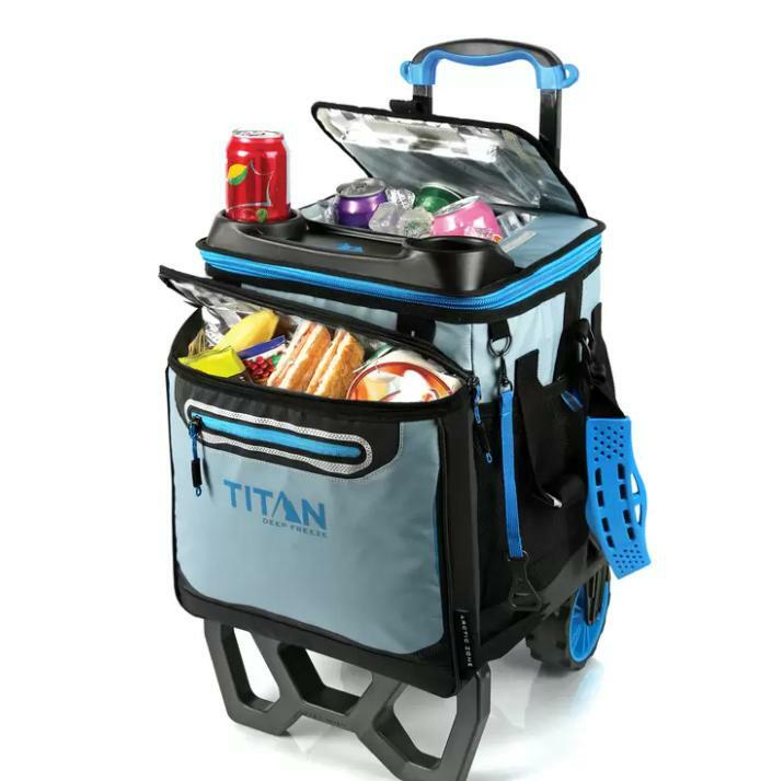 タイタン　60缶クーラーバッグ　キャリーカート付き　コストコ商品 キャンプ用品 送料無料