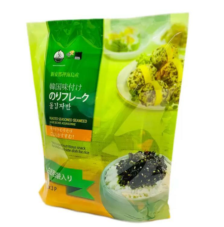 韓国 味付 のりフレーク 80g×3パック 海苔 韓国のり 味付海苔 コストコ 商品 小分け おにぎり お弁当 個別包装 おつまみ 家飲み 海苔巻き キムパプ キンパ 徳用 お徳用 業務 用 チュモクパプ 備品 買い置き 大容量