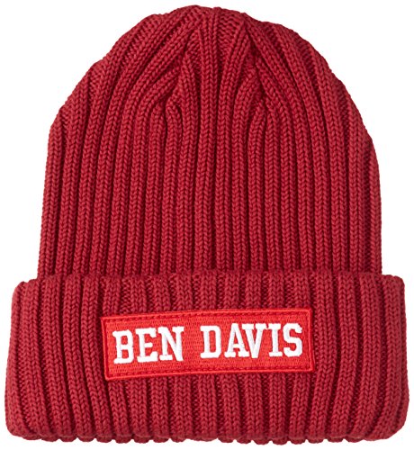 ベンデイビス ニット帽 メンズ (ベンデイビス)BEN DAVIS 9500WPコットンBOXロゴニットキャップ BDW-9500WP RED レッド FREE