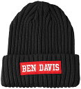 (ベンデイビス)BEN DAVIS 9500WPコットンBOXロゴニットキャップ BDW-9500WP BK ブラック FREE