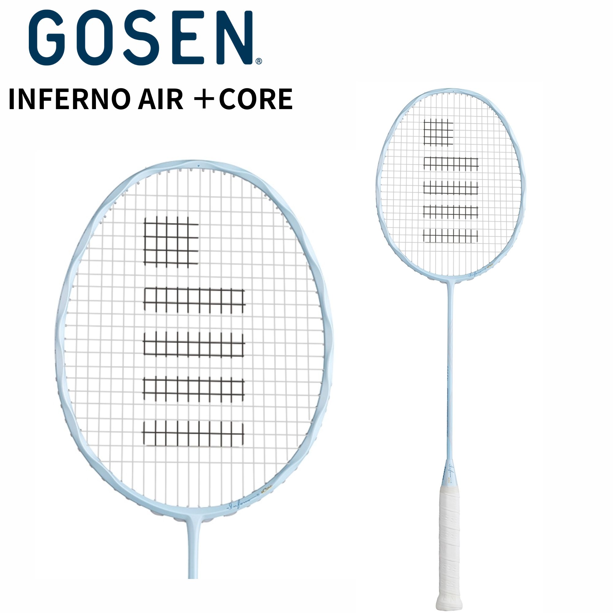 【フレームのみ】ゴーセン GOSEN バドミントンラケット INFERNO AIR ＋CORE BRIFARC バドミントン