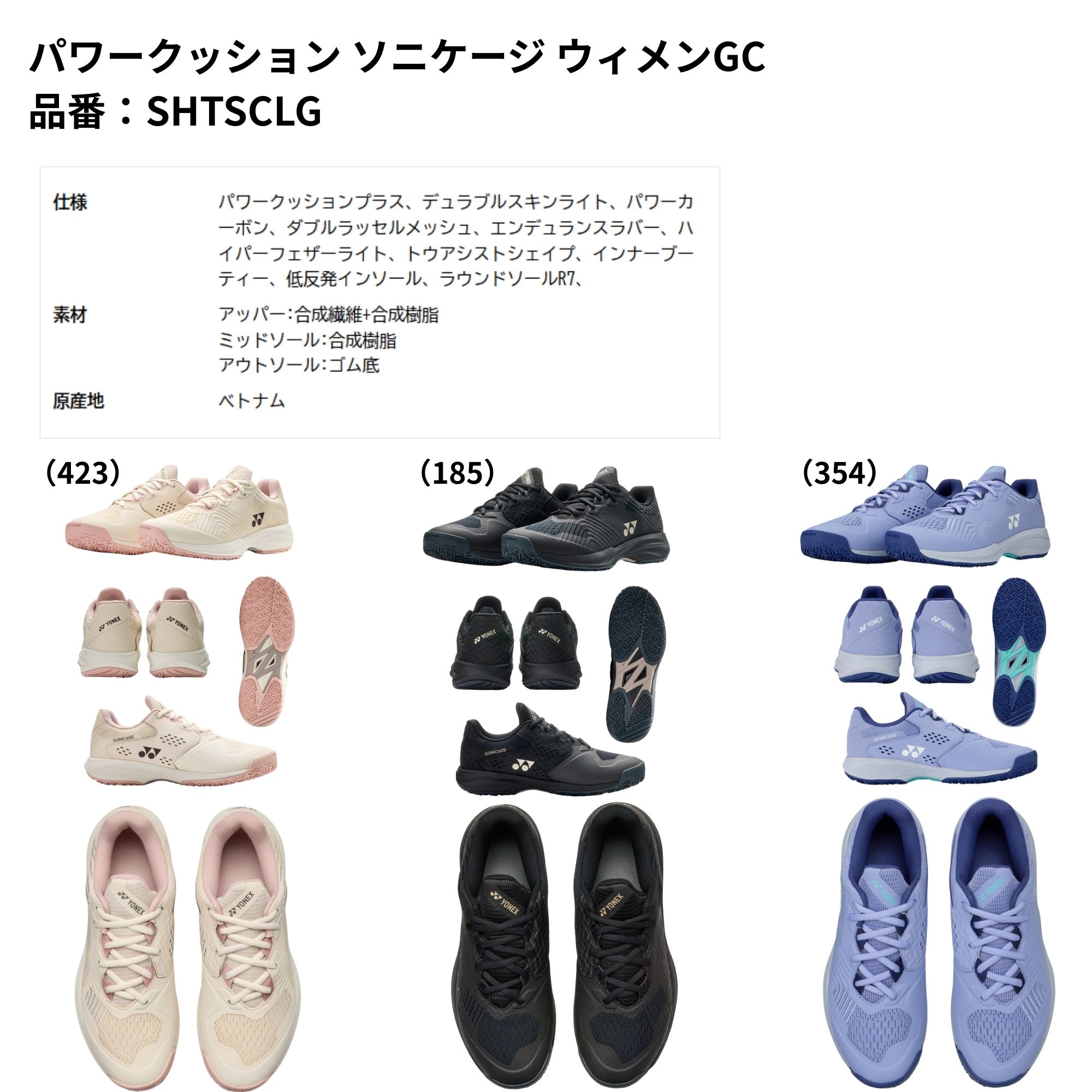 ヨネックス YONEX テニスシューズ　オムニ・クレーコート用 パワークッションソニ...