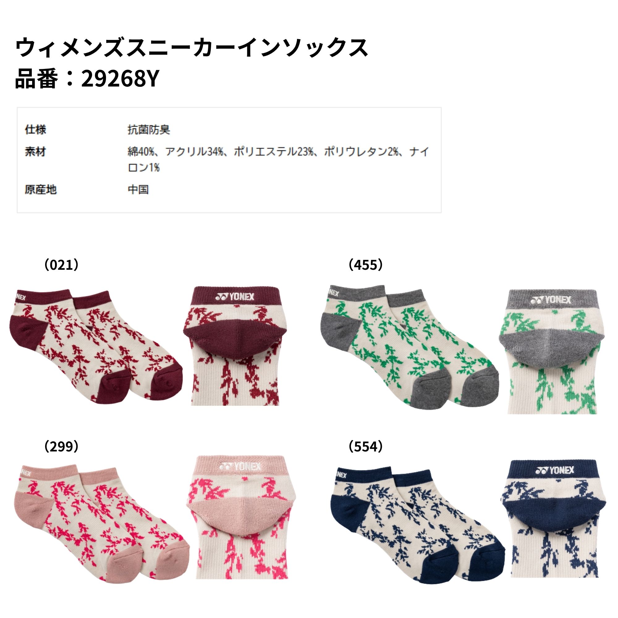 【最短出荷】【限定商品】ヨネックス YONEX ソックス ウィメンズスニーカーインソ...