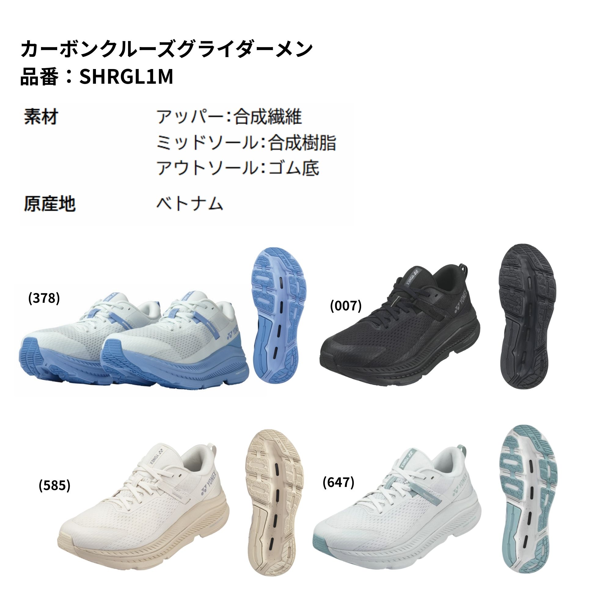 ヨネックス YONEX ランニングシューズ カーボンクルーズグライダーメン SHRGL1M バ...