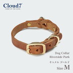 首輪 犬用 革 Cloud7 クラウド7 カラー リバーサイドパーク キャメルゴールド Mサイズ Dog Collar Riverside Park Camel Gold 海外直輸入