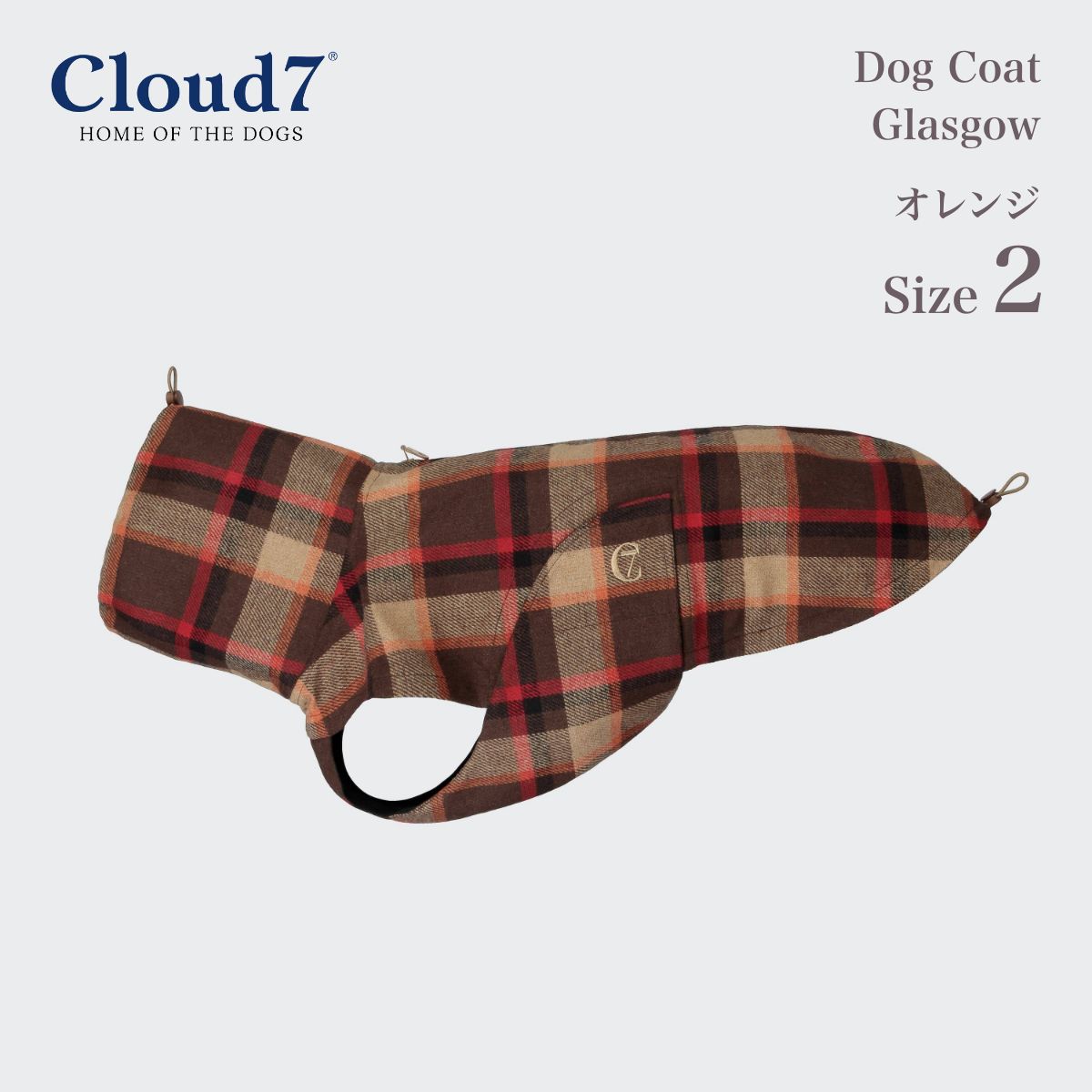 ѥ Cloud7 饦7 饹  SIZE2 Dog Coat Glasgow Orange ڥåѥ 쥤...