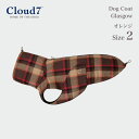 犬用コート Cloud7 クラウド7 グラスゴー オレンジ SIZE2 Dog Coat Glasgow Orange ペット用コート レインコート 海外直輸入