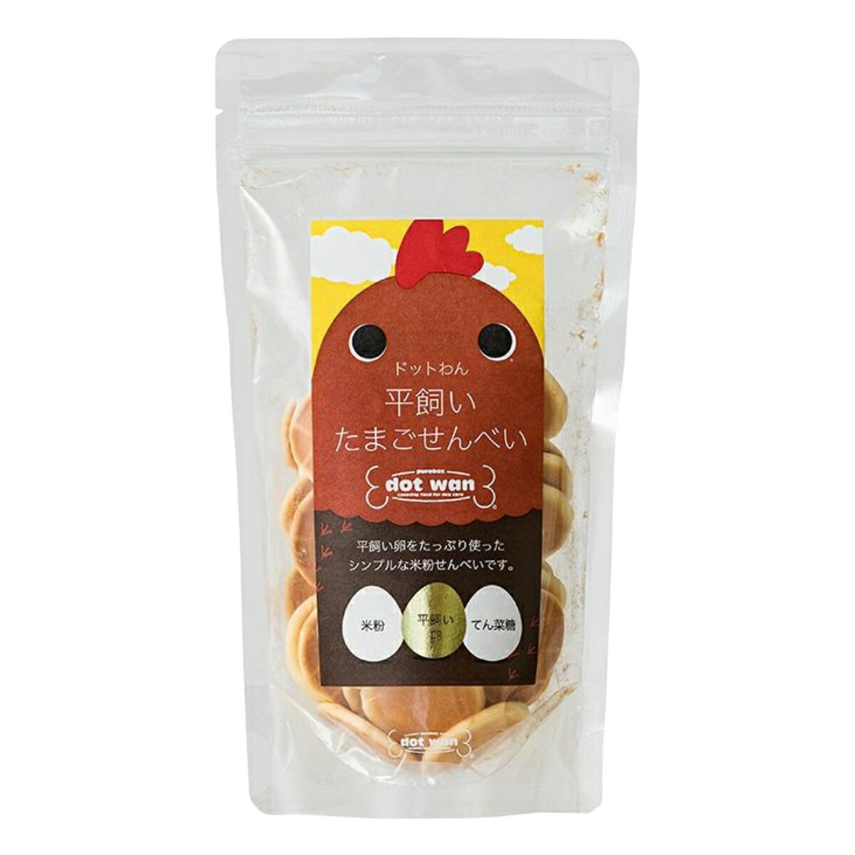 【dot wan ドットわん】平飼いたまごせんべい 60g ドッグフード ペット用おやつ ト...