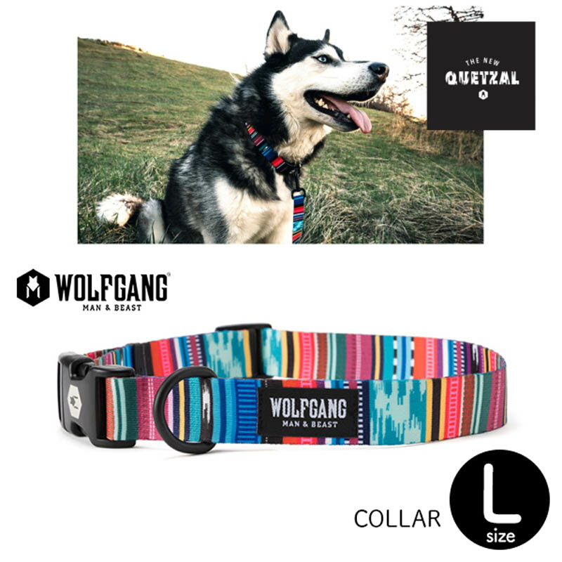 犬 首輪 ウルフギャング WOLFGANG Quetzal COLLAR（L size 首周り：45～66cm）WOLFGANG MAN & BEAST アメリカンメイド クロネコゆうパケット対応 サイズ交換可能