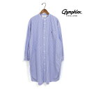 【母の日ギフト】レディース/Gymphlex/ジムフレックス/L/Sバンドカラーストライプシャツワンピース/品番：GY-G0064MGS