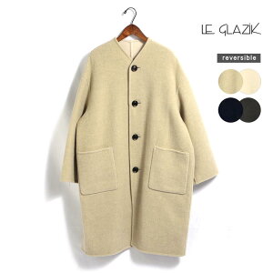 【クーポン対象！11/18PM20時〜11/25迄】レディース/LE GLAZIK/ルグラジック/リバーシブルウールモッサコート/品番：JL-8982MRW