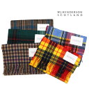 ☆【SALE】マフラー W. J. HENDERSON ダブルジェイヘンダーソン スーパーファインラムズウール チェックマフラー WJHA-02【20%OFF】