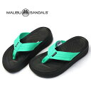 ☆レディース/MALIBU SANDALS/マリブサンダルズ/SURFRIDER PLATFORM/サーフライダープラットホーム/グリーン/品番:MSP08-0008