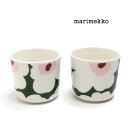 食器 marimekko マリメッコ Unikko コーヒーカップセット(ハンドルなし) 2個セット 品番:52259473806【日本限定】