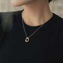 ネックレス ドロップ オーバル型 金属アレルギー対応 サージカルステンレス 18K K18 コーティング チェーン スター レディース 大人 かわいい エレガン...